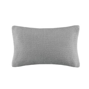 The INK+IVY Bree Knit Oblong Pillow Cover offers a simple and cozy addition to your living room or bedroom decor. This knit pillow cover is made from ultra-soft acrylic to create a casual cottage look. A hidden zipper closure provides a clean finished edge to the design. Machine washable for easy care