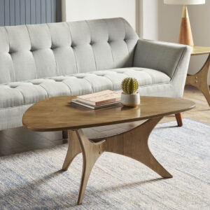 Update your living space with the Ink+Ivy Blaze Triangle Wood Coffee Table. Inspired from the mid-century modern design