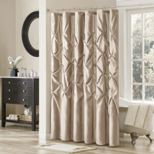 Update your bathroom instantly with the Laurel Shower Curtain. Its soft taupe color paired with large tufting creates a contemporary look while adding beautiful texture to your space. Made from 100% polyester polyoni