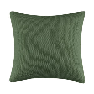 The INK+IVY Bree Knit Euro Pillow Cover offers a simple and cozy addition to your bedroom decor. This knit pillow cover is made from ultra-soft acrylic to create a casual cottage look. A hidden zipper closure provides a clean finished edge to the design. Machine washable for easy care