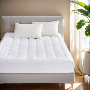 Get the feeling of sleeping on warm fluffy clouds with this ultra soft plush hypoallergenic down alternative mattress pad. It's waterproof for lasting comfort and durability and overfilled for added warmth and loftiness. The knit deep pocket skirt stretches to fit up to an 18" mattress. Machine washable for easy care. Keeps you warm and cozy during cold nights. This mattress pad is also OEKO-TEX certified