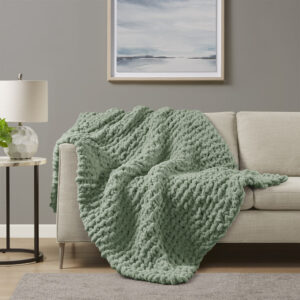 Indulge in pure comfort by wrapping yourself in the Madison Park Chenille Chunky Knit Throw. This chunky knit throw is handmade from luxurious chenille yarn to create a soft and cozy feel that's perfect to snuggle up in. The chunky knit throw is also OEKO-TEX certified