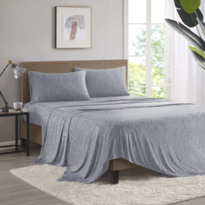 Dive into this cool and comfortable jersey knit sheet set. Made from 50% nylon and 50% polyester