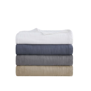 The Clean Spaces 100% Cotton Gauze Blanket offers an incredibly cozy and soft addition to your home decor. This lightweight blanket features 3 layers of ultra-soft cotton fabric to create a lush feel that’s breathable to keep hot sleepers cool. With its casual farmhouse charm