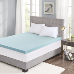 The Sleep Philosophy 3" Gel Memory Foam Topper features a unique hole punch design to provide maximum airflow