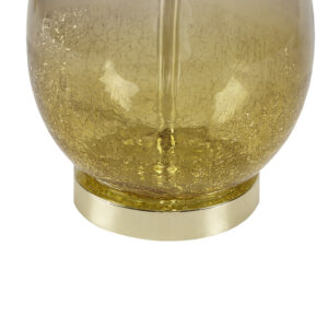 Set of 2. The metal and gold glass base gives the lamp a striking sleek look. The black