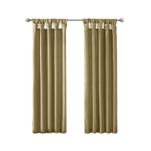 this elegant window curtain features a DIY twist tab top finish that creates rich