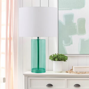 Infuse your space with personality with the 510 Design Neonova table lamp. Boasting a sleek glass body in a captivating blue hue