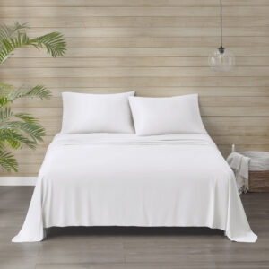 these sheets are gentle on the skin and perfect for those with sensitive skin. Machine washable for easy care and can fit mattresses up to 16-inches deep.