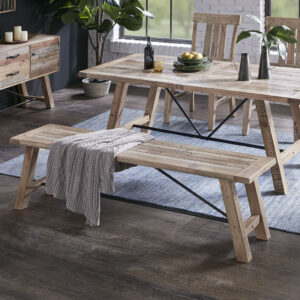 Transform your home into a rustic retreat with the INK+IVY Sonoma Dining Bench. Made from solid pine wood