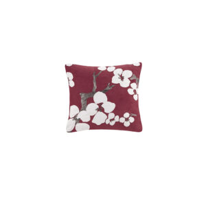 Create an oasis out of your space with the Natori Cherry Blossom Bedding Collection. This elegant square decorative pillow features a polyester microsuede ground with cherry blossom applique design to match beautifully back to the collection. Dry clean for best care