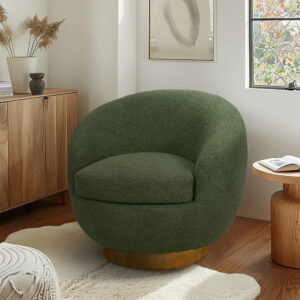 Discover the luxurious comfort of the INK+IVY Jessel Swivel Sherpa Chair. This chic piece features a stylish barrel back design upholstered in soft shearling fabric