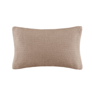 The INK+IVY Bree Knit Oblong Pillow Cover offers a simple and cozy addition to your living room or bedroom decor. This knit pillow cover is made from ultra-soft acrylic to create a casual cottage look. A hidden zipper closure provides a clean finished edge to the design. Machine washable for easy care