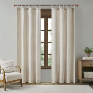 Give your home decor a casual and stylish update with our Madison Park Beals Faux Linen Tab Top Fleece Lined Panel. This natural window panel is made from a faux linen textured fabric for a cozy touch