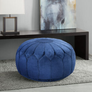 This versatile oversized ottoman pouf will make a statement in any home with its distinctive stitching pattern and soft appearance. No assembly required