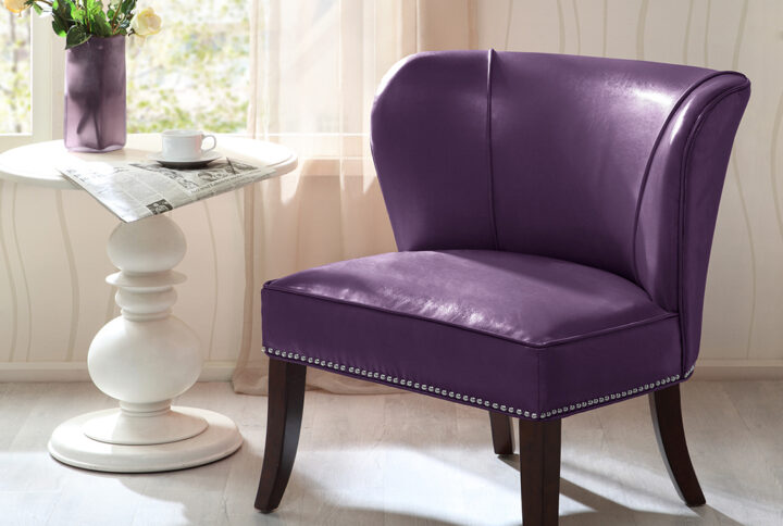 The Madison Park Hilton Armless Accent Chair introduces a bold