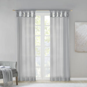 Soften your space with the Madison Park Ceres Twisted Tab Voile Sheer Window Pair. This soft panel pair provides a simple and airy update to your decor