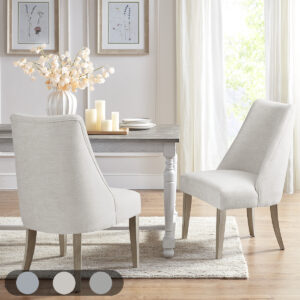 Complete your dining room decor with the Martha Stewart winfield cining chair set of 2. Each dining chair is upholstered and features a reclaimed finish on the solid wood legs