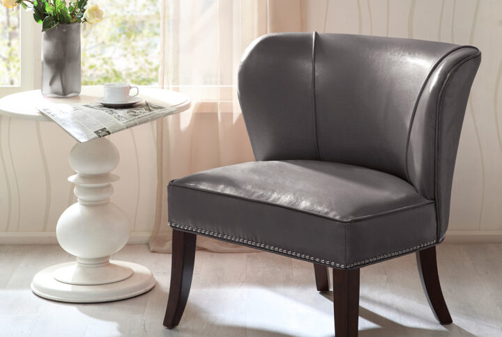 The Madison Park Hilton Armless Accent Chair introduces a bold