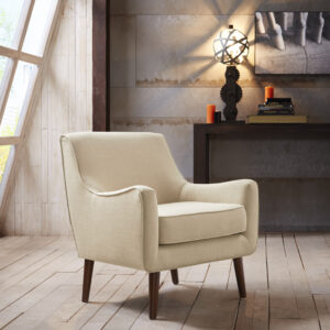 Update your living room with the Madison Park Oxford Mid-Century Accent Chair. Featuring mid-century inspired curves