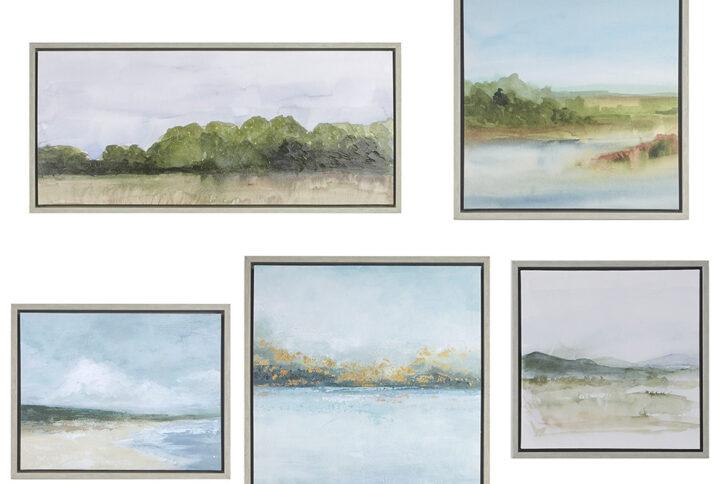 The Martha Stewart Vista Abstract Landscape 5-piece Gallery Canvas Wall Art Set by Artist Katija Bjelajac