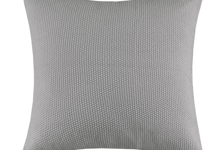 The INK+IVY Bree Knit Euro Pillow Cover offers a simple and cozy addition to your bedroom decor. This knit pillow cover is made from ultra-soft acrylic to create a casual cottage look. A hidden zipper closure provides a clean finished edge to the design. Machine washable for easy care