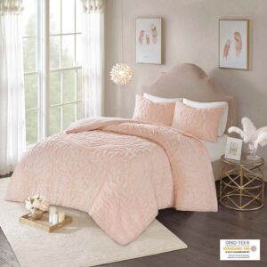 The Madison Park Laetitia Tufted Cotton Chenille Medallion Comforter Set provides an alluring shabby chic update to your bedroom. This globally inspired comforter features a 100% cotton face and reverse with a tufted chenille medallion centered on top of the bed. The 2 matching shams (1 in Twin/Twin XL) coordinate with the cotton comforter to complete the boho look. Perfect for all season use