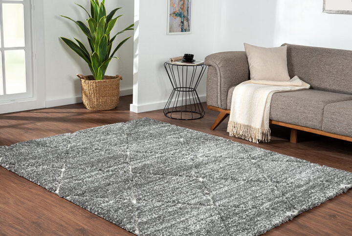 Bring a soft and elegant touch to your home decor with the Madison Park Sophie Talas Shag Area Rug. This machine woven