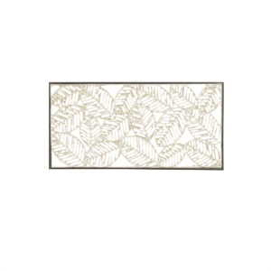 The Madison Park Paper Cloaked Leaves Metal Framed Decor Panel offers a uniqe modern touch to elevate your home decor. This alternative wall Decor features a paper cloaked leaf design in a natural hue on a metal frame that adds a textural look to your space. The hooks on the back of the metal frame make this paper wall Decor easy to hang horizontally or vertically in your bedroom