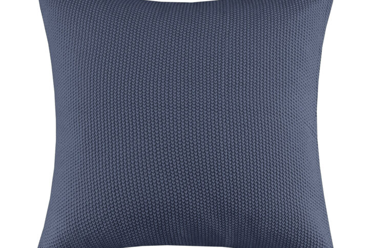 The INK+IVY Bree Knit Euro Pillow Cover offers a simple and cozy addition to your bedroom decor. This knit pillow cover is made from ultra-soft acrylic to create a casual cottage look. A hidden zipper closure provides a clean finished edge to the design. Machine washable for easy care