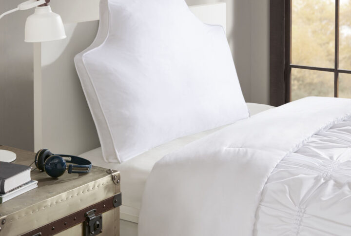 The Intelligent Design Oversized Headboard 100% Cotton Canvas Pillow adds a charming touch to accent your bed. The unique shape provides the elegant headboard look without the hassle or added cost of installing the real thing. Made from 100% cotton canvas