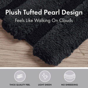 each tufted bath rug is also durable for long-lasting