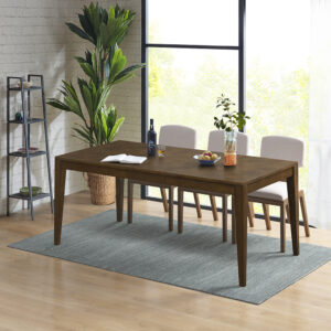 Gather around the INK+IVY Cove modern kitchen table to enjoy good food and company in style. This dining table comfortably seats 6 people or 8 when using the extension leaf