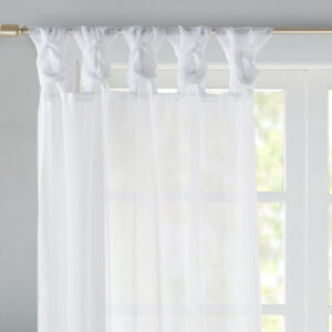 with its lightweight voile sheer base and delicate color palette for the perfect ethereal touch. The DIY twist tab top creates beautiful and delicate folds for a stylish decorator's touch. This window panel is also OEKO-TEX certified