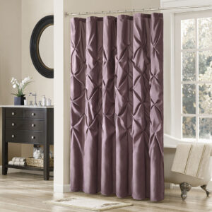 Update your bathroom instantly with the Laurel Shower Curtain. Its soft plum color paired with large tufting creates a contemporary look while adding beautiful texture to your space. Made from 100% polyester polyoni