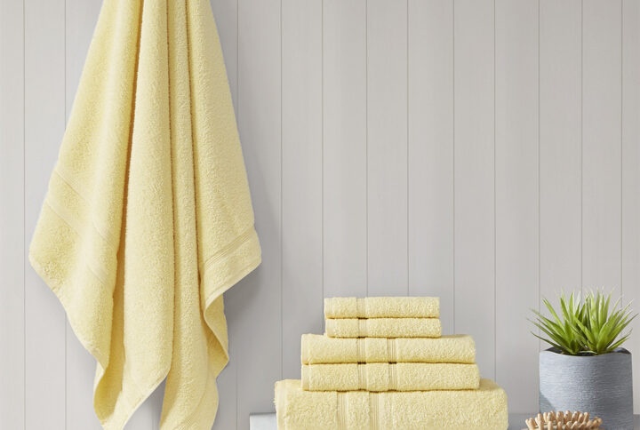 Dry off with the bliss comfort of our 510 Design Aegean 100% Turkish Cotton 6 Piece Towel Set. Made from 100% Turkish cotton