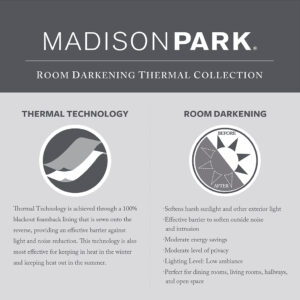 meaning they do not contain any harmful substances or chemicals to ensure quality comfort and wellness. Finished with silver grommet tops that fit up to a 1.25 inch diameter rod; Each panel measures 84" long and is machine washable for easy care. Complete the look by layering in our coordinating Madison Park Galen Roman Shade collection for a fresh update