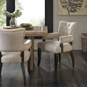 Dine in elegant and sophisticated style with the INK+IVY Brooklyn Dining Arm Chair Set. Each dining chair