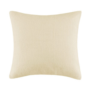 The INK+IVY Bree Knit Euro Pillow Cover offers a simple and cozy addition to your bedroom decor. This knit pillow cover is made from ultra-soft acrylic to create a casual cottage look. A hidden zipper closure provides a clean finished edge to the design. Machine washable for easy care