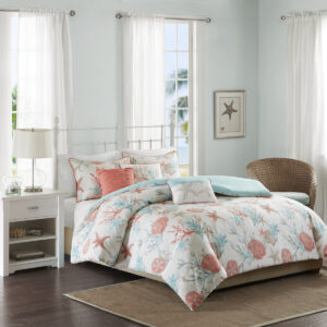 For a vibrant coastal update to your bedroom