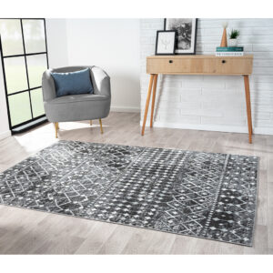 Add a fashionable style to your living space with the Madison Park Hannah Moroccan Area Rug. This machine woven