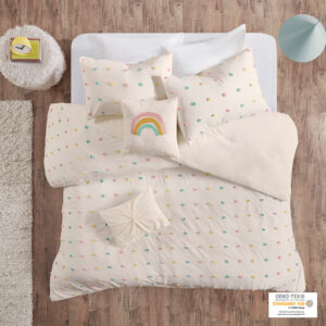 Create a cute and cozy look in your child’s bedroom with the Urban Habitat Kids Callie Cotton Jacquard Pom Pom Comforter Set. This cotton comforter features an all-over jacquard pom pom design that adds texture