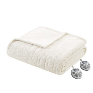 this heated blanket provides unmatched warmth and comfort. The faux feathersoft material features a buttery