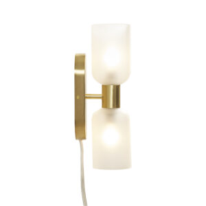 the Dove double tube wall sconce from INK+IVY is a perfect way to bring elegant illumination to your mantel