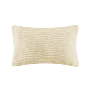 The INK+IVY Bree Knit Oblong Pillow Cover offers a simple and cozy addition to your living room or bedroom decor. This knit pillow cover is made from ultra-soft acrylic to create a casual cottage look. A hidden zipper closure provides a clean finished edge to the design. Machine washable for easy care