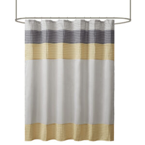 yet beautifully classic shower curtain. The faux silk dupioni fabric has a natural light sheen and drapes beautifully