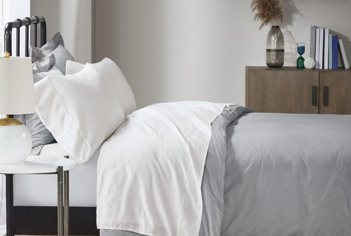 Experience luxurious sleep with our finest deep pocket cotton blend polyester sheet set. Sateen weave is exclusively made of high-quality 1500 thread count which creates a glossy and smooth fabric. Keep your bedding pristine with this unique fabric blend that resists wrinkles and reduces shrinkage. These sheets have been brushed with a peached finish for an ultra-soft feel. This sheet set is also OEKO-TEX certified