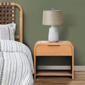 Elevate your bedroom with this Mid-Century Modern Jameson Nightstand from Ink+Ivy. Flaunting clean lines