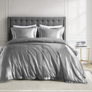 Sleep in absolute luxurious comfort with the Madison Park Essentials Satin Luxury Comforter Set. This exquisite four-piece set features a luxury satin comforter that is constructed with wrinkle-free fabric