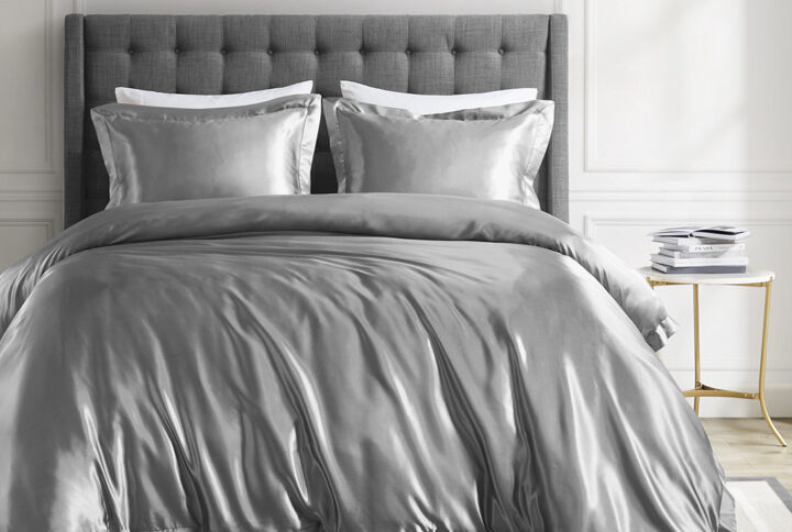 Sleep in absolute luxurious comfort with the Madison Park Essentials Satin Luxury Comforter Set. This exquisite four-piece set features a luxury satin comforter that is constructed with wrinkle-free fabric